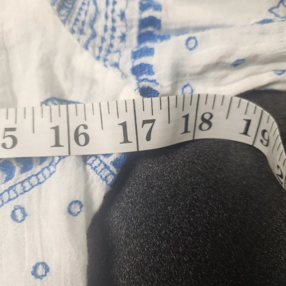 Anthropologie Mermaid Meadowbrook White Blouse Embroidered Top Sz XS - Picture 7 of 10